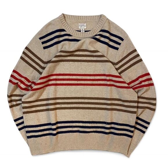 MERINO J CREW SWEATER - STRIPED - Picture 1 of 3